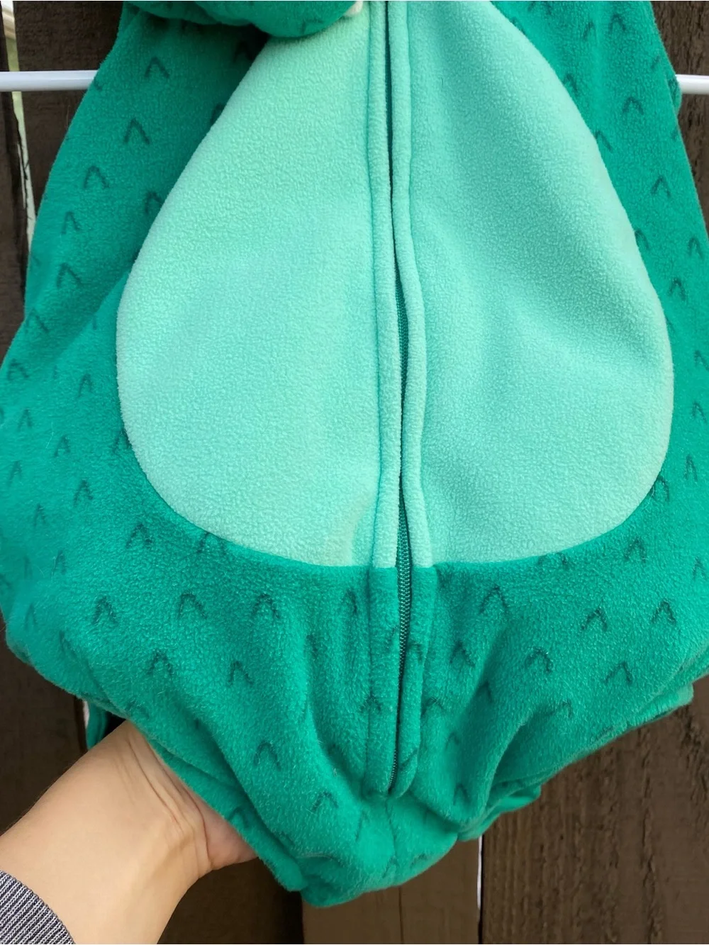 Carter's Teal Dragon/Dinosaur Hooded One-Piece costume 12 months
